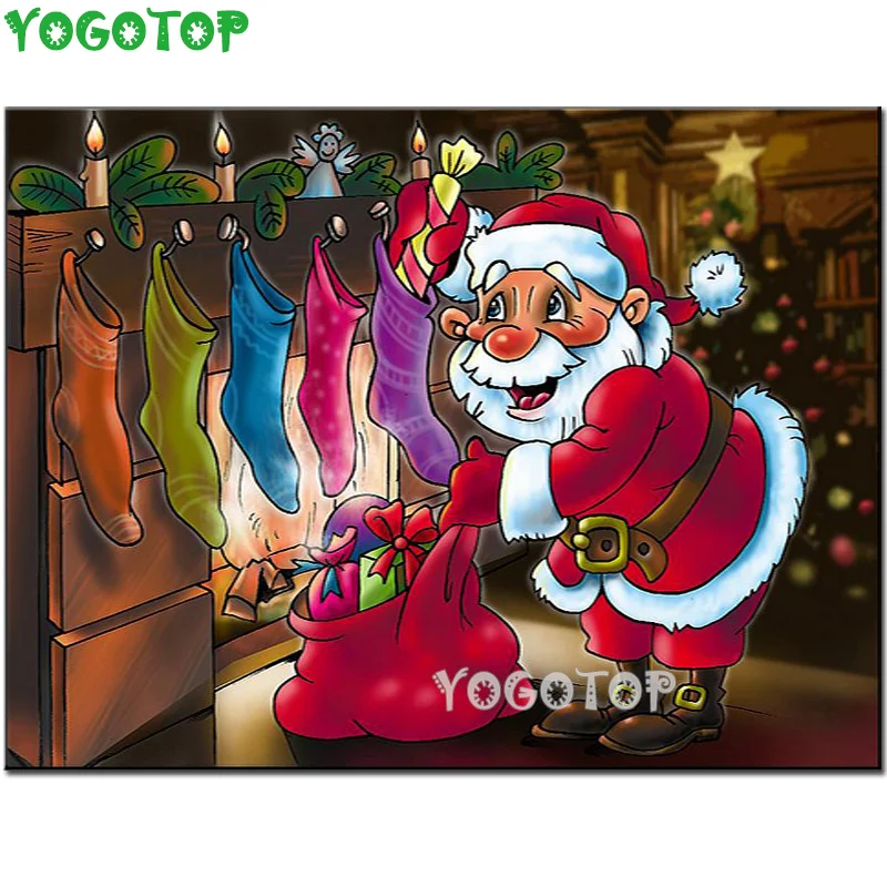 

Diamond Embroidery Sale Santa Claus 5D DIY Diamond Painting Christmas Mosaic Cartoon Handicraft Holiday Gift YY4699