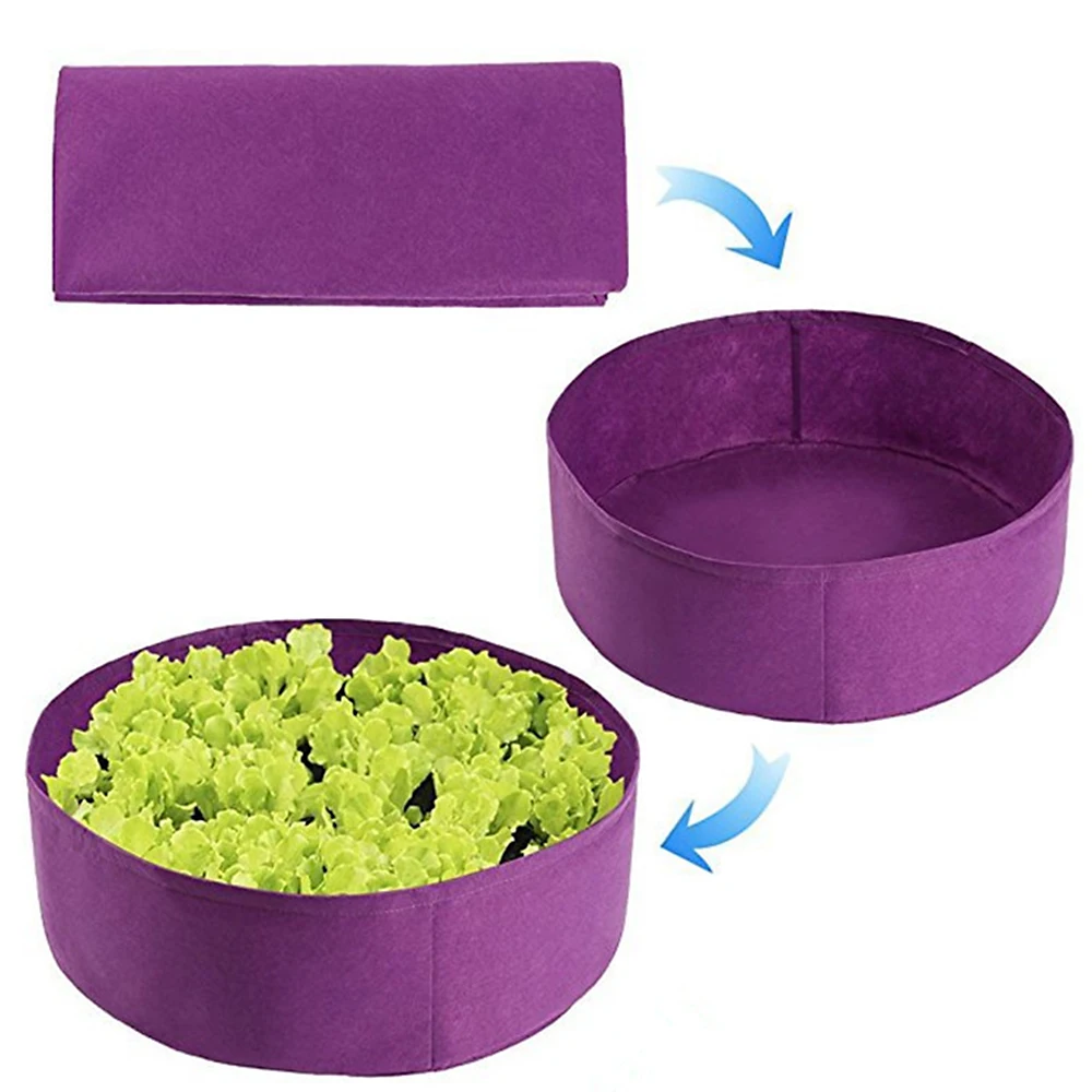 Vegetable box nursery farm production planting bag round elevated plant bed garden flower stand breathable felt fabric | Дом и сад