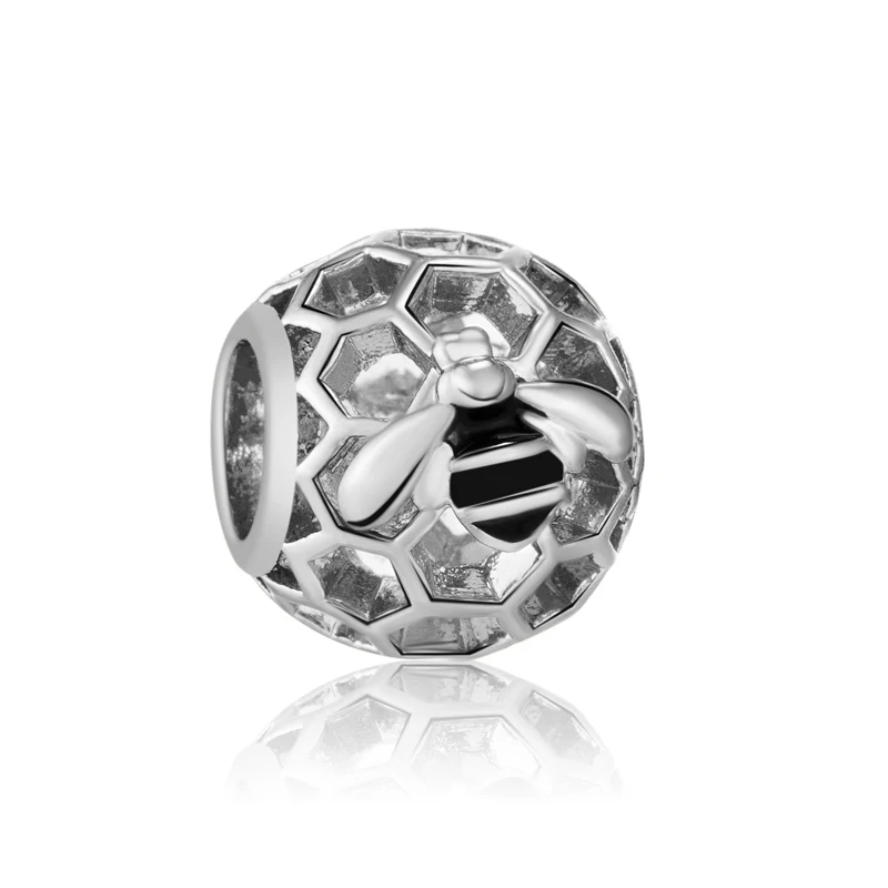 Hot Selling Crystal Tree Bee Leaves Bow Shoes Dress Simulated Pearl Mickey Beads Fit Pandora Charms for Women DIY Bijoux Jewelry | Украшения