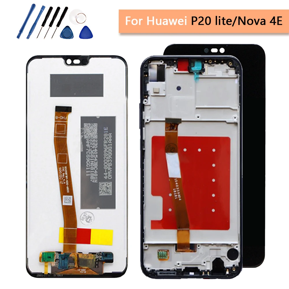 5 84 &quotLCD для HUAWEI P20 Lite дисплей сенсорный экран с рамкой в сборе LCD ane lx3 ANE LX1 Nove 3e