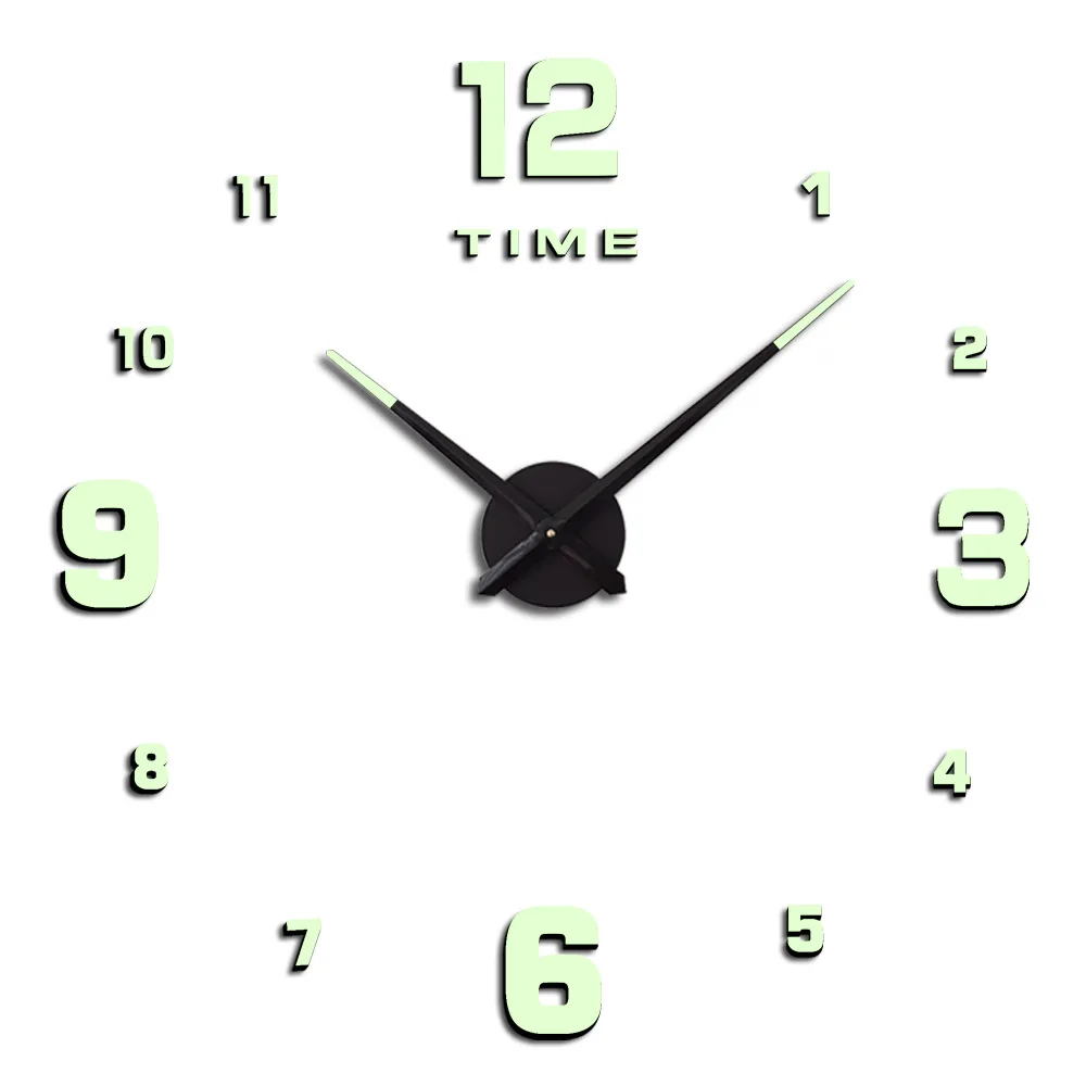 

2021 Hot Sale Product Ideas DIY Acrylic Wall Clock European And American Living Room Luminous Decorative Clock