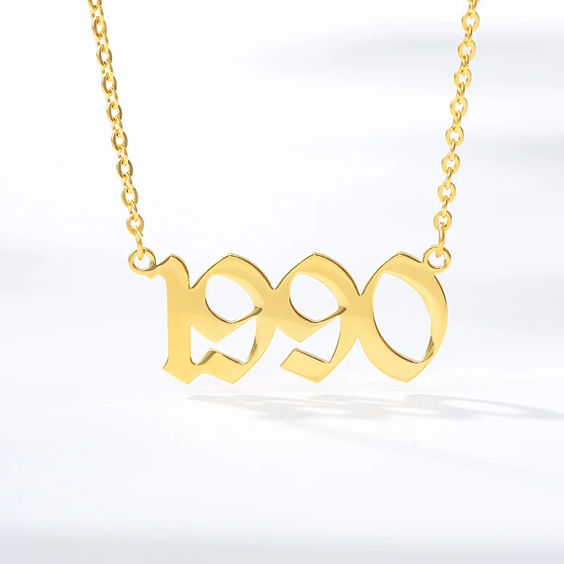 Ожерелье цифровое в английском стиле 1993 1994 1995 винтажное ожерелье рождественские