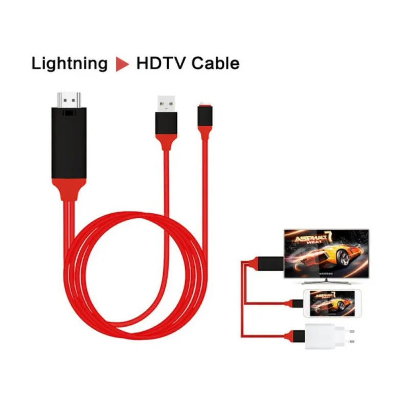 USB HDMI 1080P смарт-конвертер кабель для Apple ТВ для iPhone 7/7 Plus цифровой кабель HDMI HD ТВ адаптеру HDMI/VGA/AV