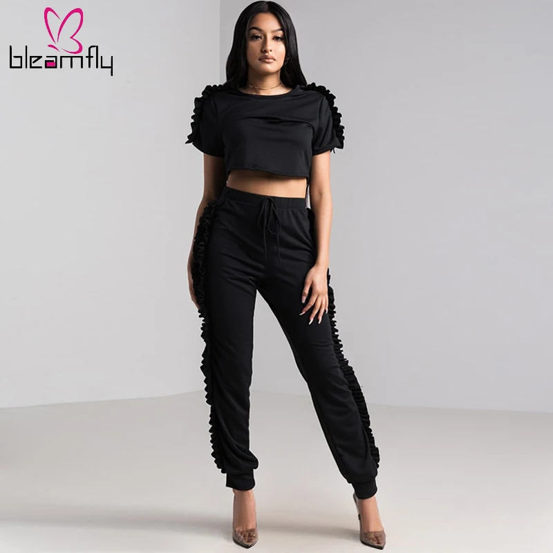 Повседневный комплект из 2 предметов спортивный костюм женская одежда короткий