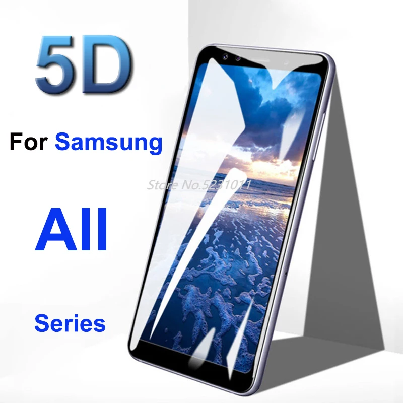 5D стекло на Samsung Galaxy J8 2018 защитное A8 J4 J6 A6 Plus J5 J7 Pro закаленная пленка для