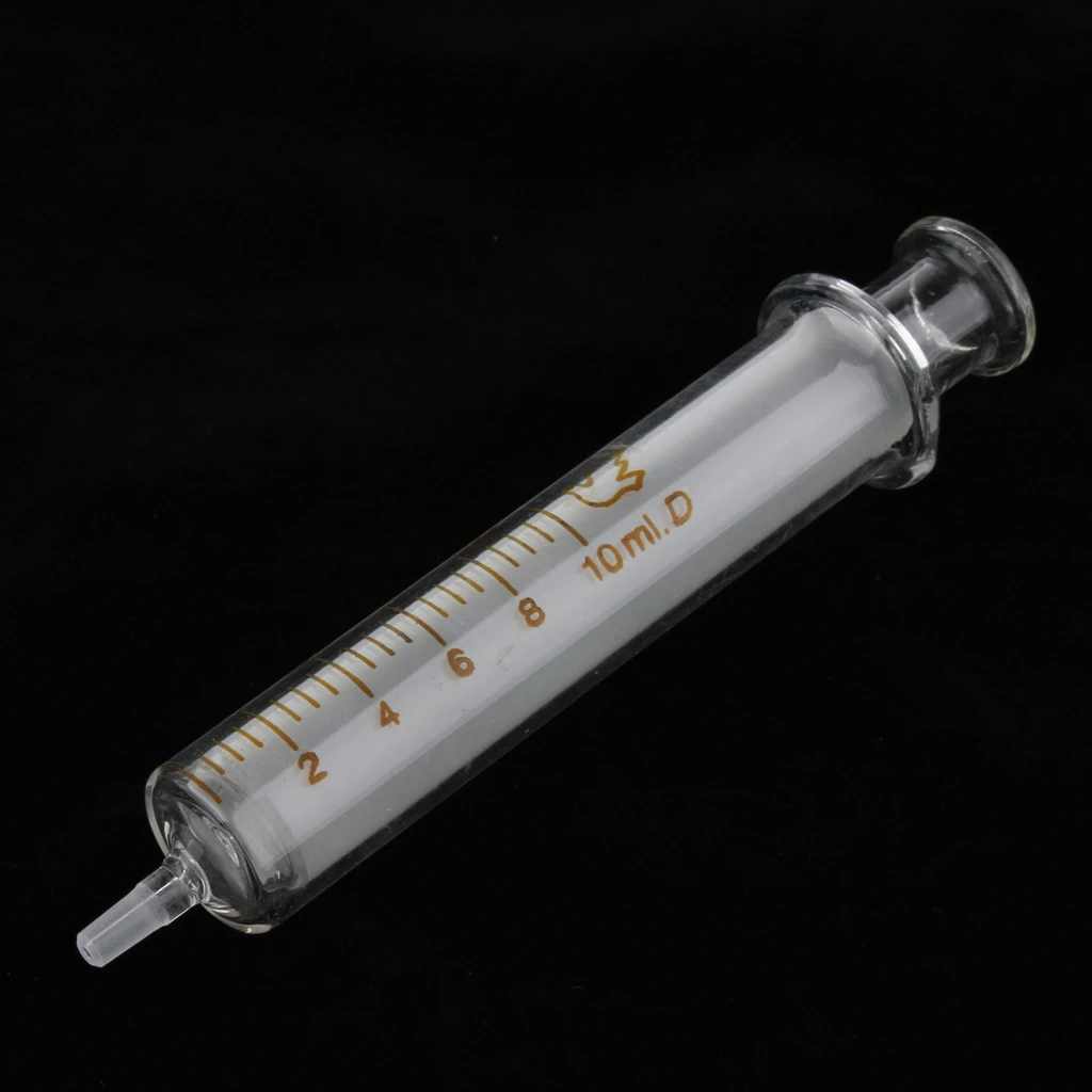 

New 10mL Large Diameter Glass Sampler Syringe Scrub Injector(Pack Of 10Pcs)