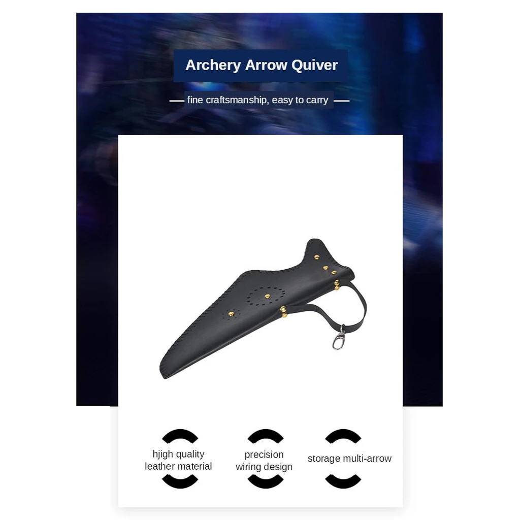 Традиционная кожаная сумка для стрельбы из лука с рекурсивным бантом держатель