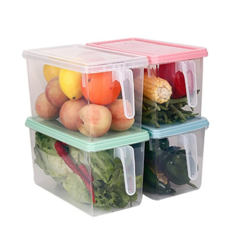 

Organizer Storage Box Kitchen Refrigerator Household Plastic Transparent Storage Box With Handle ping