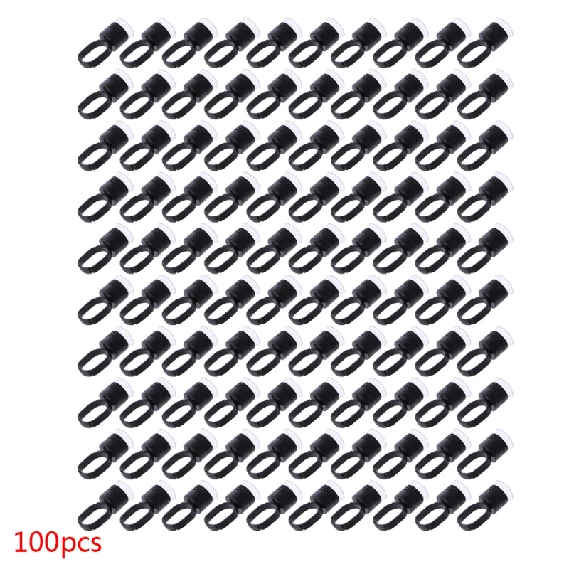 

100Pcs Disposable Ink Cup Finger Rings Holders with Sponge For Permanent Tattoo X7YB