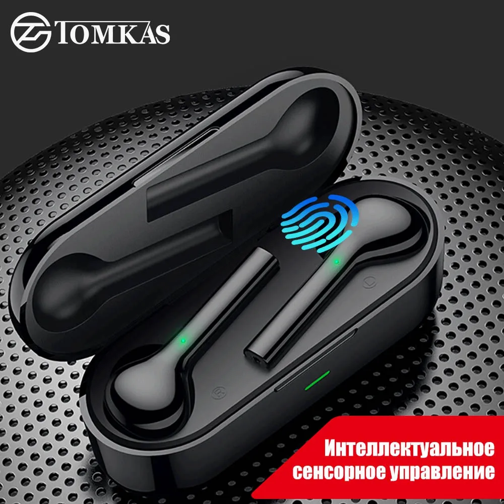 TOMKAS мини TWS Bluetooth беспроводные наушники Freebud водонепроницаемые спортивные наушники с двойным микрофоном для мобильного телефона Flypods