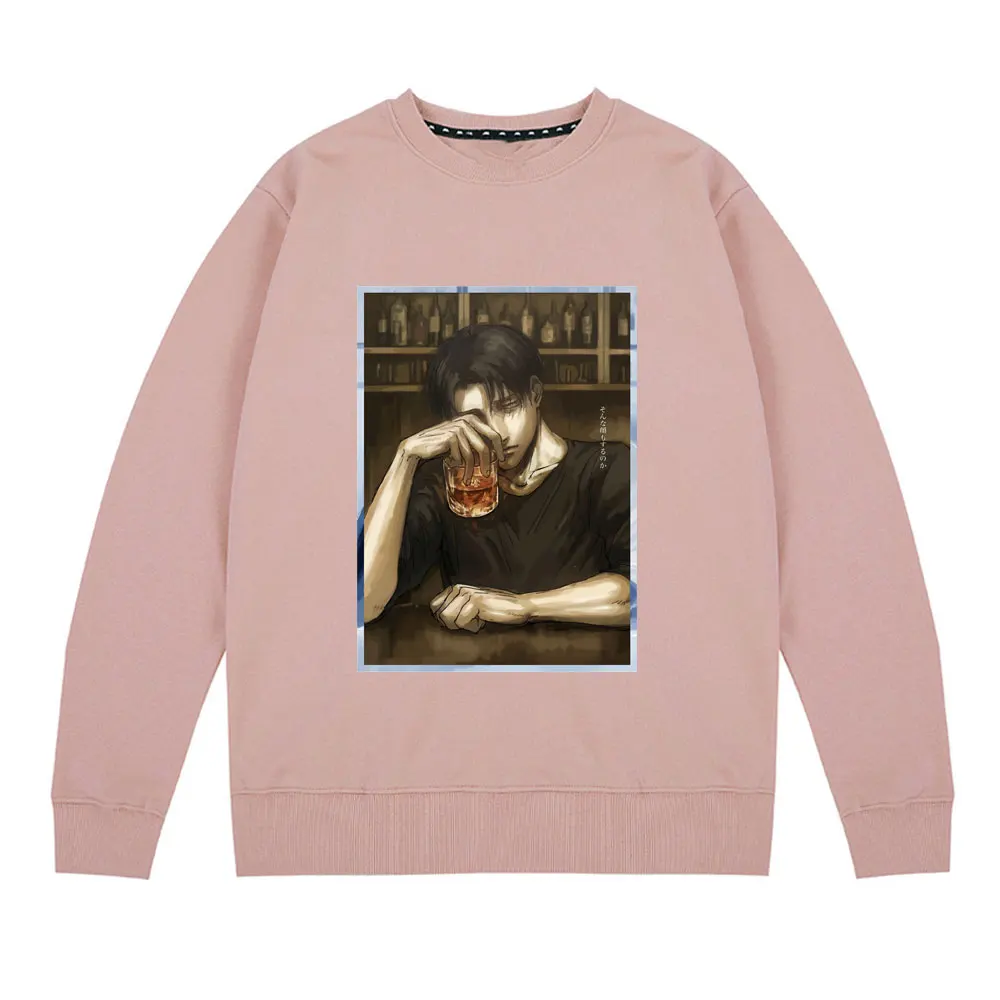 

Anime Attack on Titan Sweatshirt Sportswear Cool Levi Ackerman Pullover Men Pure Cotton Sweatshirts Women Trendy Style Pullovers