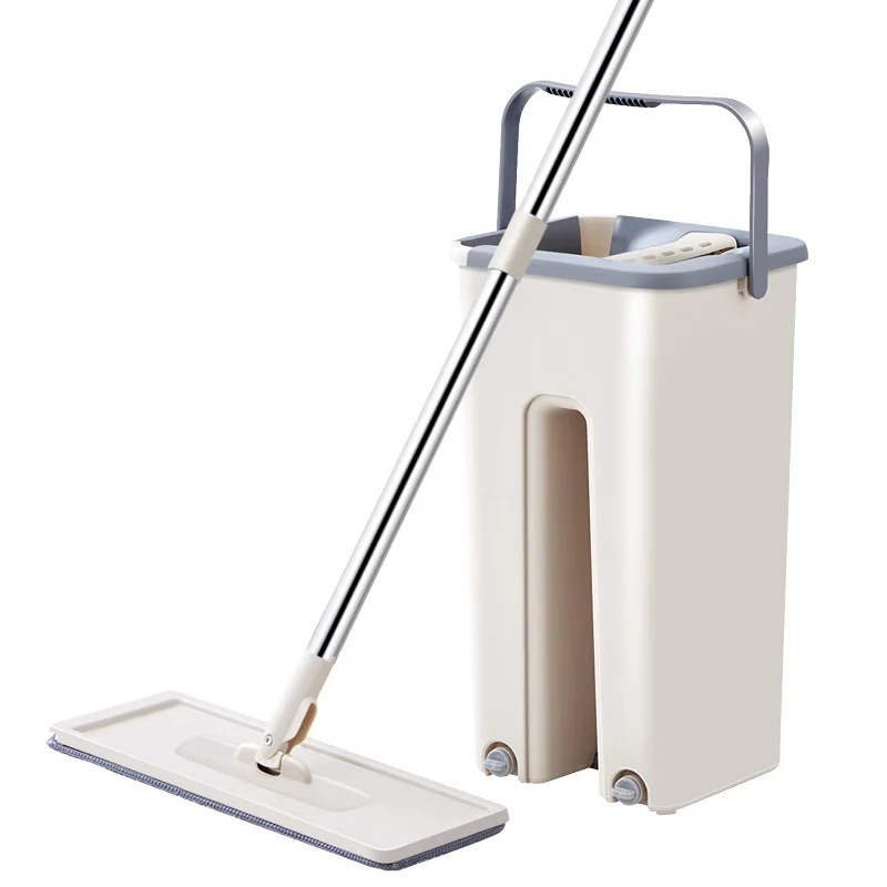 Волшебная Автоматическая швабра и ведро для мытья рук из микрофибры пола