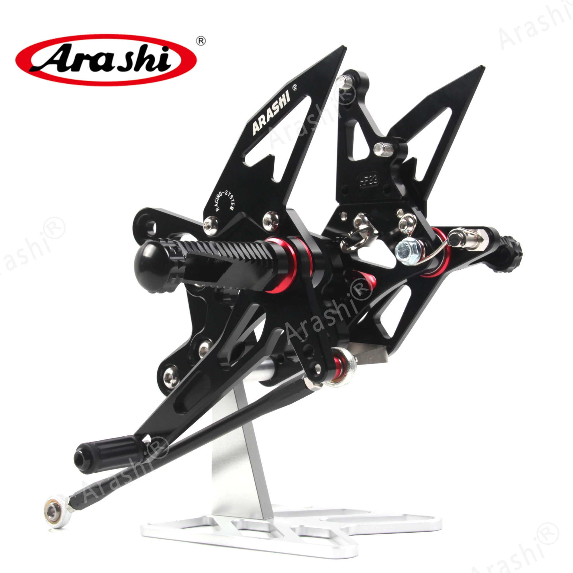 Араши ниндзя ZX6R CNC регулируемая подножка для ног KAWASAKI ZX 6R NINJA 2007 2008 Rearset подставка