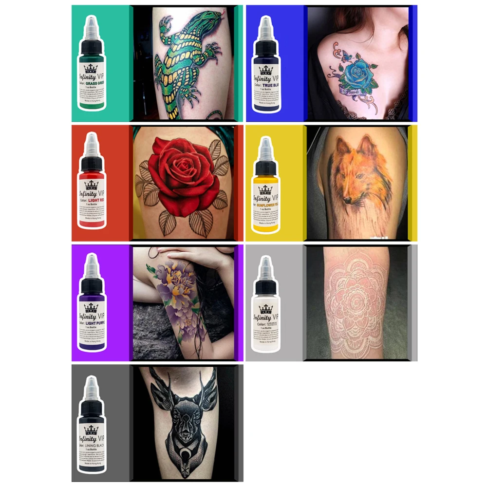 Татуировочные чернила 30 мл/бутылка профессиональный тату пигмент стойкий