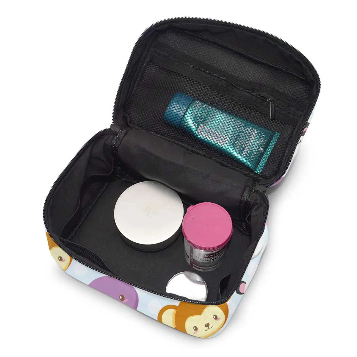 

2021 Multi-function Travel Organizer Bag Animal Faces Collection Women Cosmetic Bag Beauty Makeup Toiletry Wash Bags