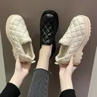 Женские лоферы AARDIMI, короткие плюшевые туфли на плоской платформе, прошитая клетчатая обувь на плоской подошве для зимы, 2021