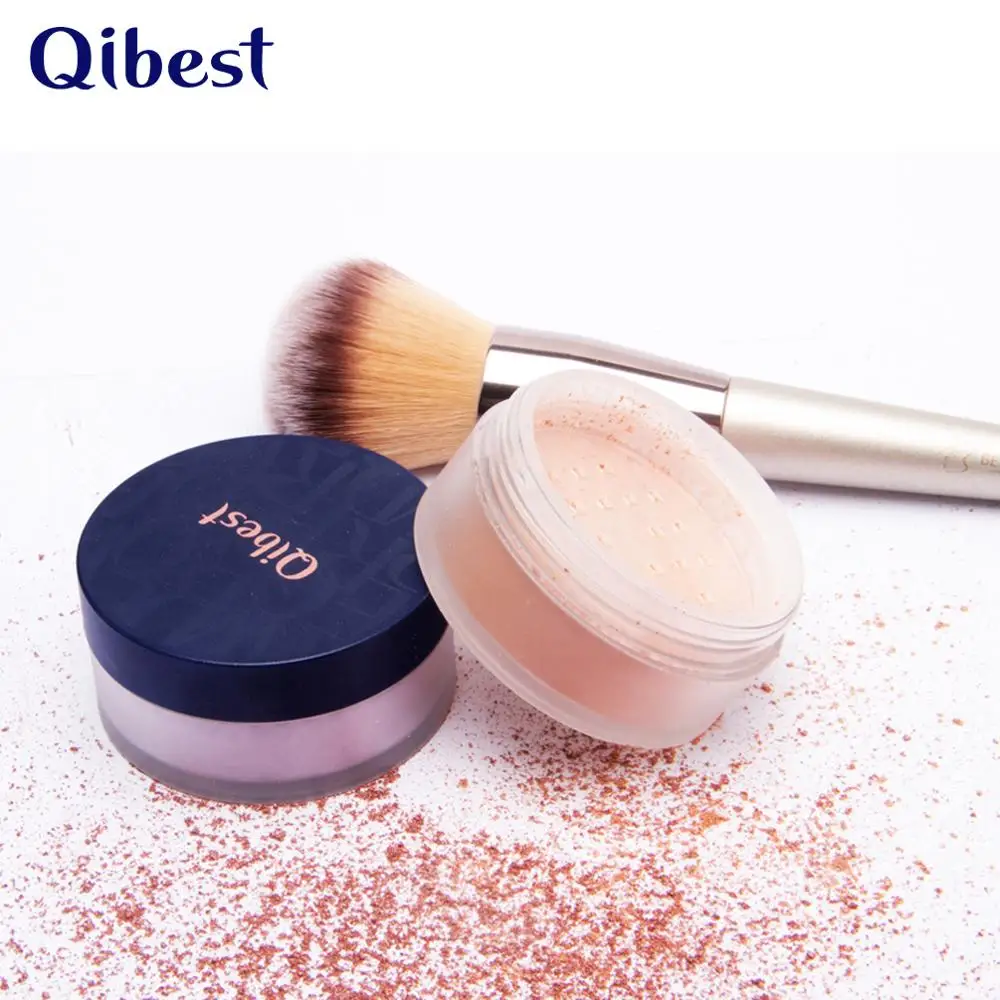 Qibest 5 цветов гладкая рассыпчатая пудра прозрачная для макияжа водонепроницаемая