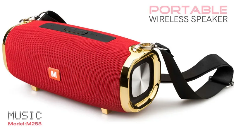 red 40 Вт Bluetooth динамик Портативная звуковая колонка музыкальный плеер ПК Компьютерные колонки Колонка бум коробка с FM радио Aux TF сабвуфер - Цвет: red