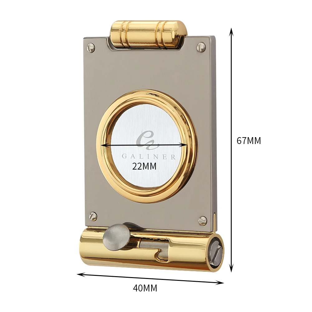 

Galiner Portable Cigar Cutter Knife Sharp Tobacco Cutting Cigar Drill Puncher Metal Guillotine Smoking Gadgets