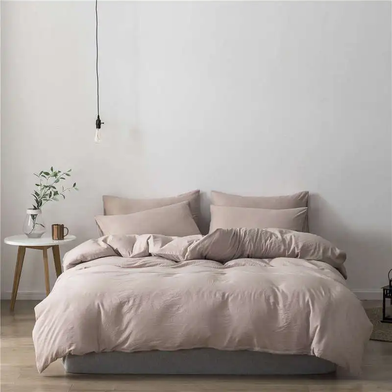 Набор постельного белья из мягкого помытого хлопка набор пододеяльников мягких