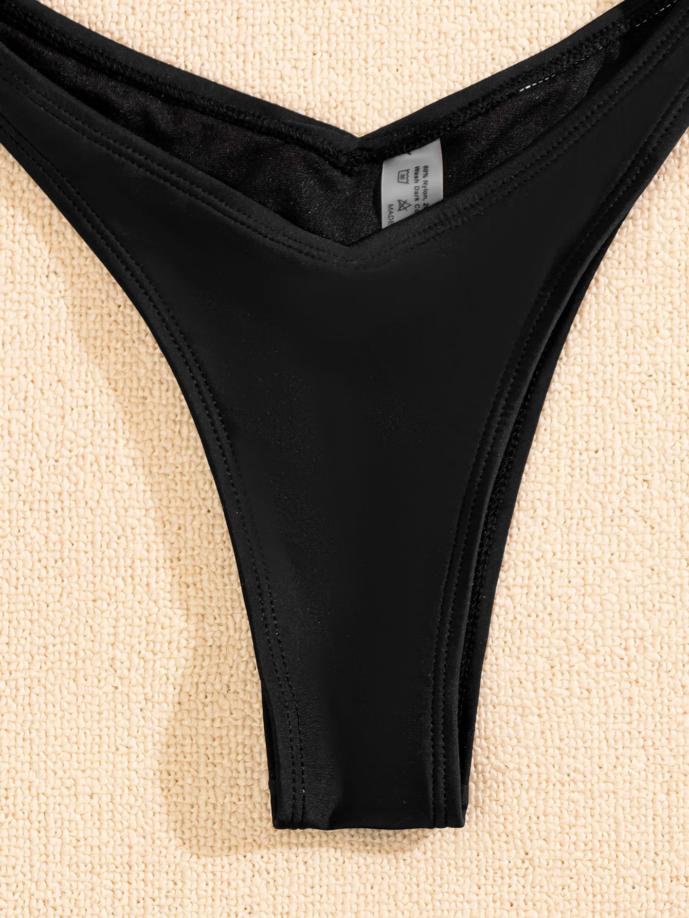 

Sexy V Hold Bikini Sexy Pearl Sling Split Solid Color Women Bikini Sports Tube Top Ladies Sports Swimwear Two-Piece Bikini Set