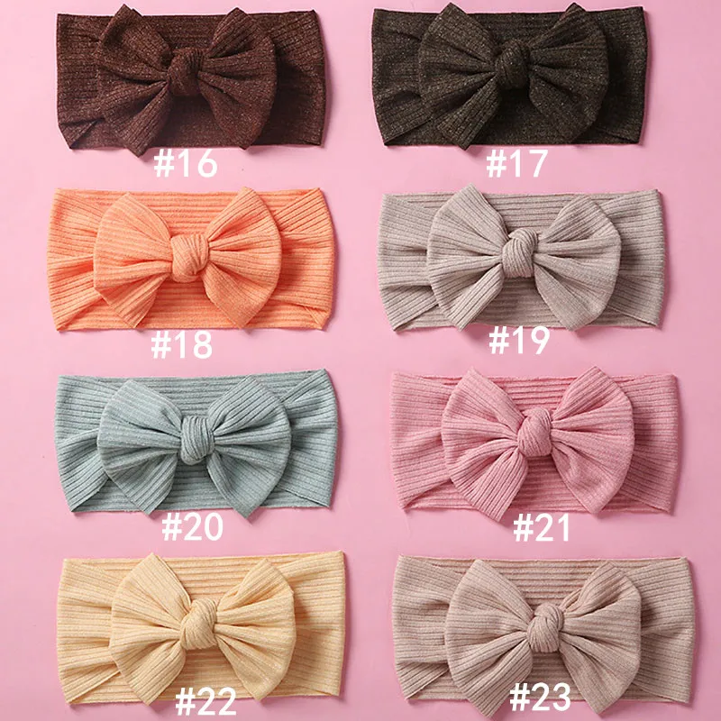 

Wholesale Price 36pcs Wide Knitted Nylon Baby Headband,Knitted Turban For Baby,Girls,Women.Knotted Hair Bow Hairband Accessories