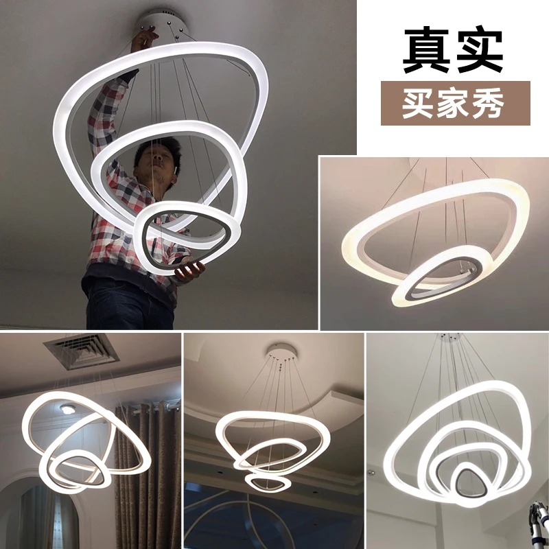 Современная светодиодная Люстра для гостиной столовой дома лофт треугольные