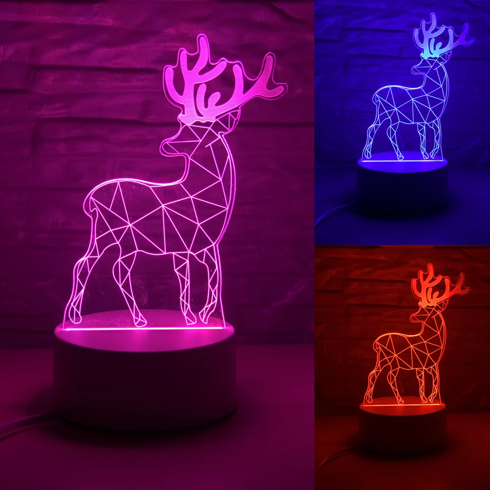 Новейшая креативная Светодиодная лампа 3D светодиодный оригинальная Ночная подсветка Иллюзия Ночная лампа 3D иллюзия настольная лампа для домашнего декоративного света