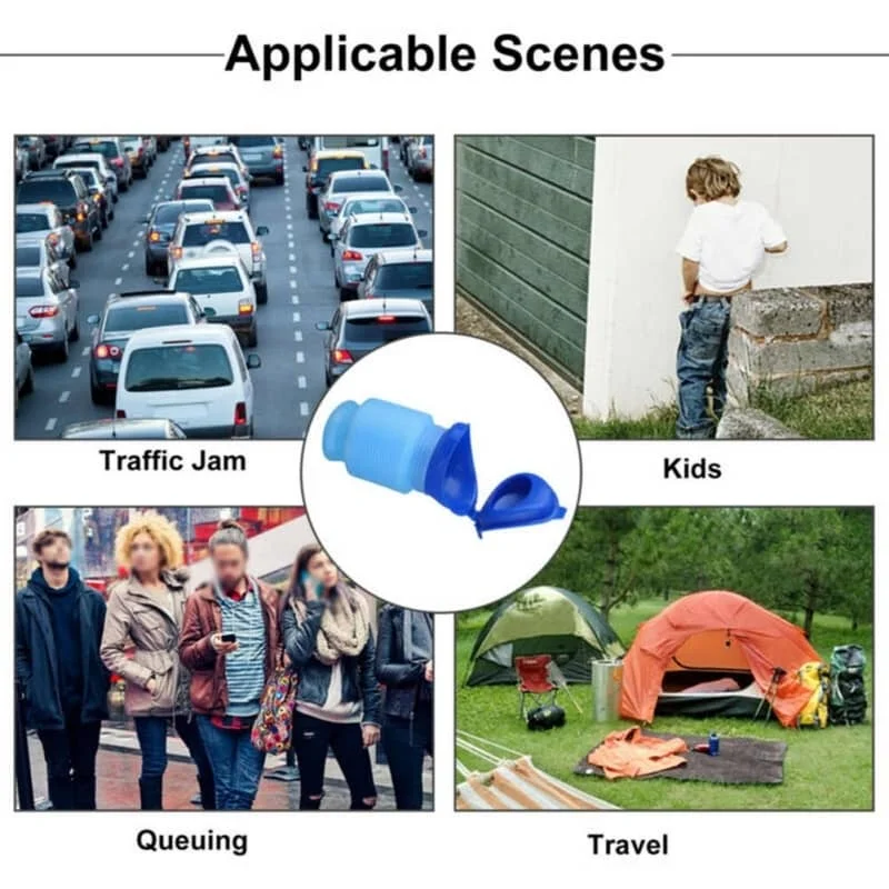 

750ML Carry Urinal Tool Men Women Travel Foldable Mini Toilet Reusable Portable Camping Toilet Environmentally Outdoor Tools