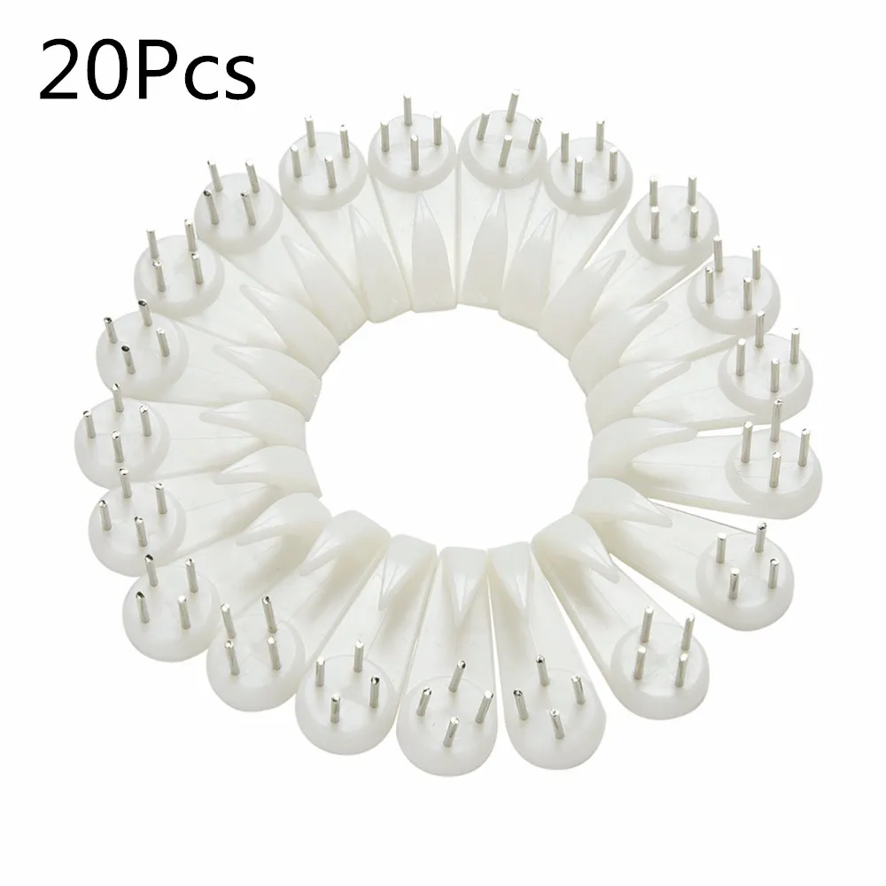 

Plastic Photo Frame Hook Wall Hooks Photos Mirror Gadgets Hanging Hangers for Bathroom Drawing Room Wall Studs 20Pcs/lot