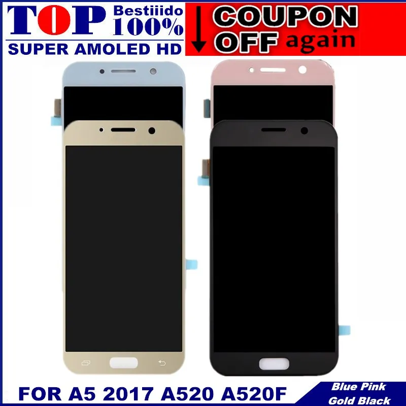 Протестированный ЖК дисплей может быть использован для замены samsung Galaxy A5 2017 lcd A520
