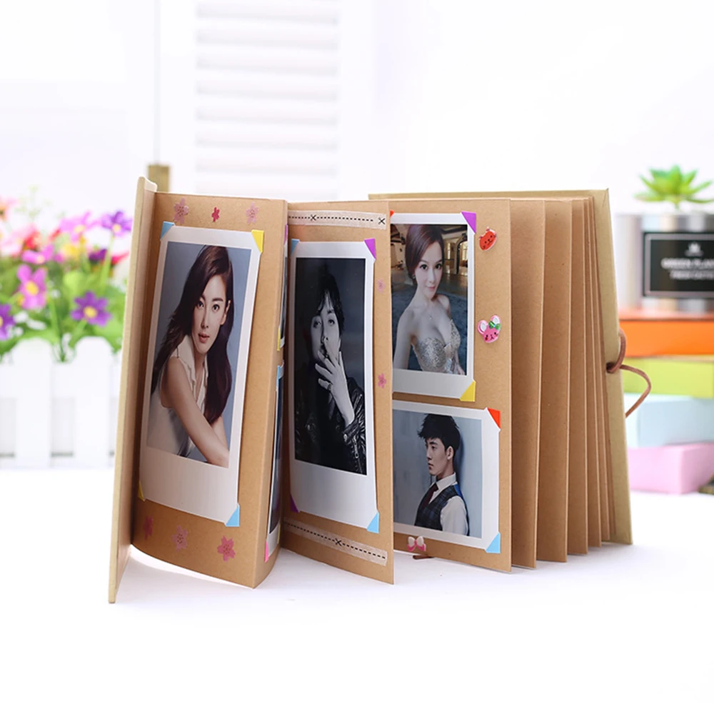 Креативный ретро сгибающий сгибаемый фотоальбом сделай сам пастообразный для