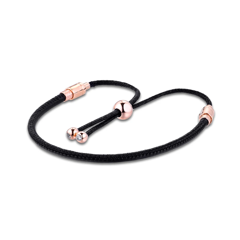 

CKK Bracelet Black Sliding Chain Bracelets Women Pulseira Feminina Masculina Pulseras Mujer Silver 925 Sterling jewelry