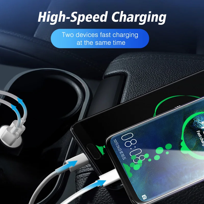 FONKEN 2 Порты и разъёмы зарядных порта Usb для автомобиля Зарядное устройство