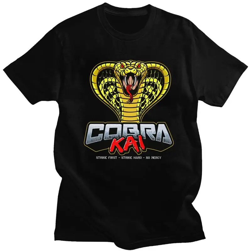 

Cool Cobra Kai Dojo T Shirt Men Short Sleeves Soft Cotton Fashion Graphic T-shirt Summer The Karate Kid Tee Streetwear Tshirts
