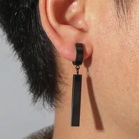 hot selling korean popular design for park jm jk same style long pendant ear buckle cool jewelry earrings for men and women