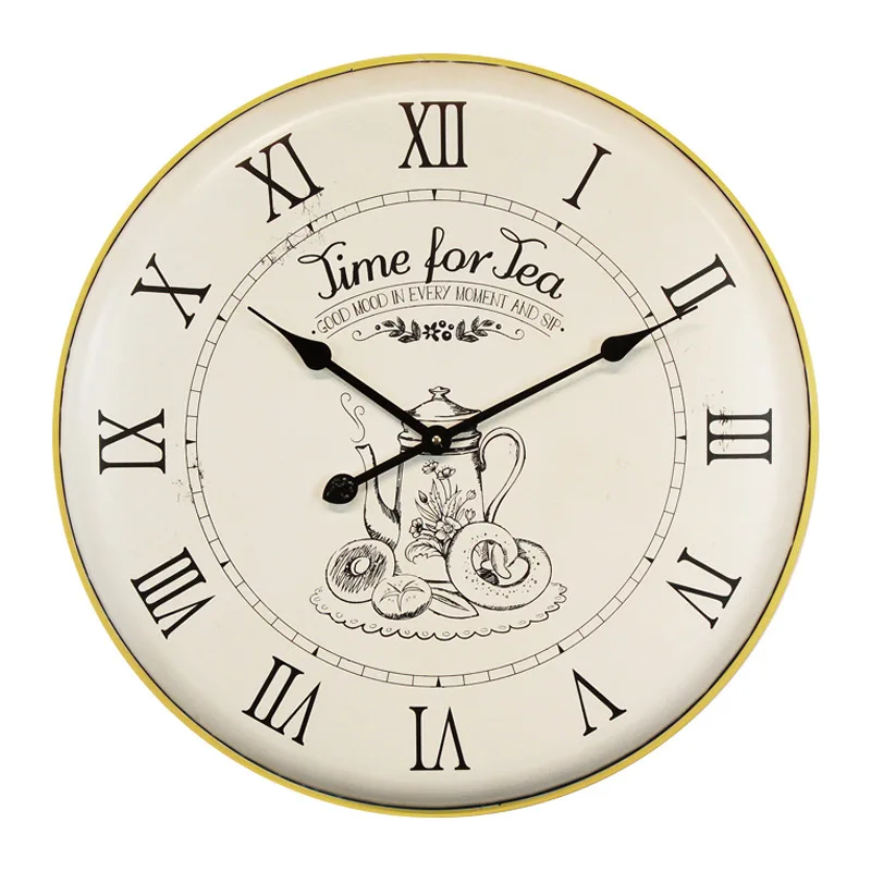 

Настенные часы в стиле ретро, металлические бесшумные современные настенные часы с механизмом для гостиной и спальни, подарок