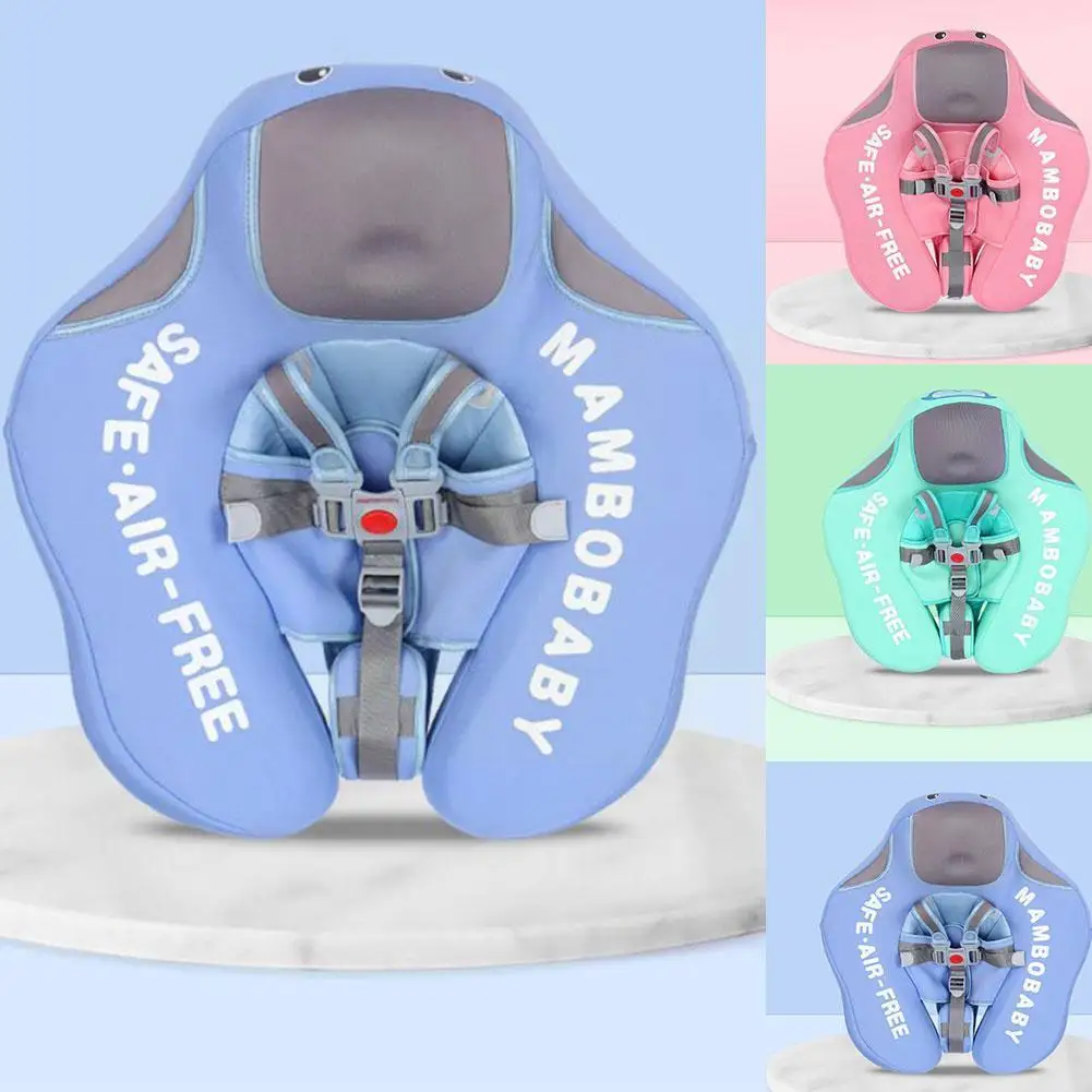 Anillo de nataci&oacute;n sin inflaci&oacute;n para ni&ntilde;os, seguridad para piscina, accesorios para el hogar, equipo de nataci&oacute;n tumbado, engrosado, J0t6-0
