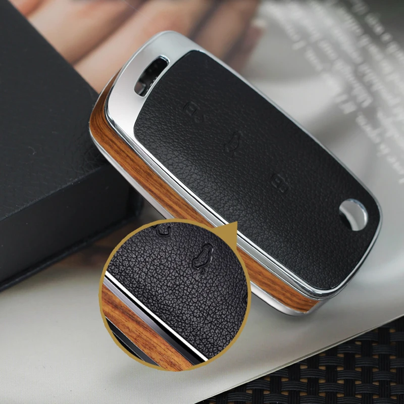 Чехол для автомобильного ключа чехол из дерева/углеродного волокна с