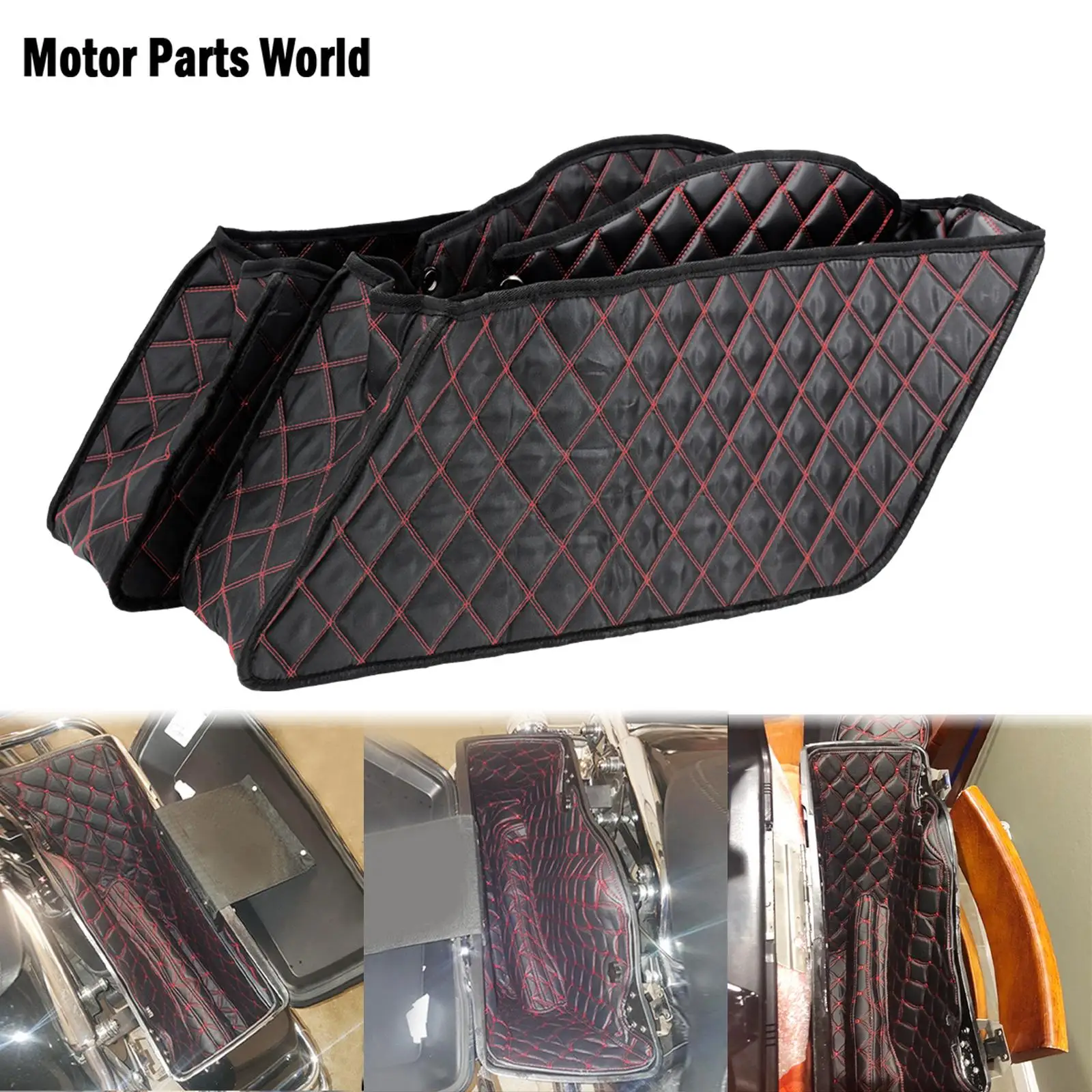 

Motorcycle 2Pcs Saddlebag Insert Liner Waterproof Thread Extended Bags For Harley Touring Electra Street Road Glide FLHT 2014-21