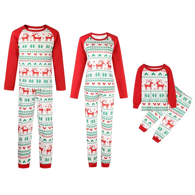 

2022 New Print Deer Family Parent-child Suit Homewear Parent-child Suit Christmas Pajamas Set