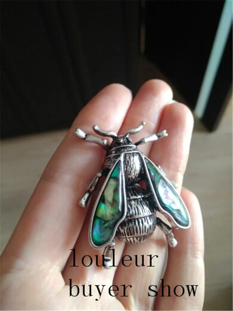 LOULEUR новые винтажные броши в форме жуков для мужчин и женщин, металлическая многоцветная подвеска в виде ракушки, булавка, брошь в виде насекомых, двойное использование для ювелирных изделий