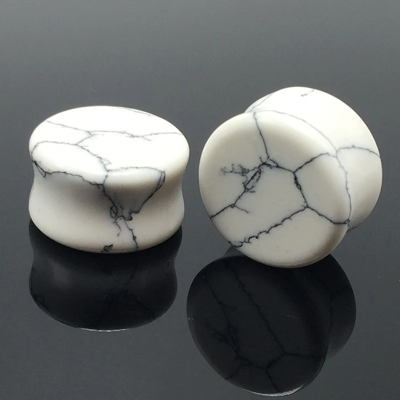 2 шт./пара заглушек для ушей, серьги-заглушки из камня, женские и мужские, прокладка из плоти, пирсинг-туннель, удлинитель, украшение для тела.