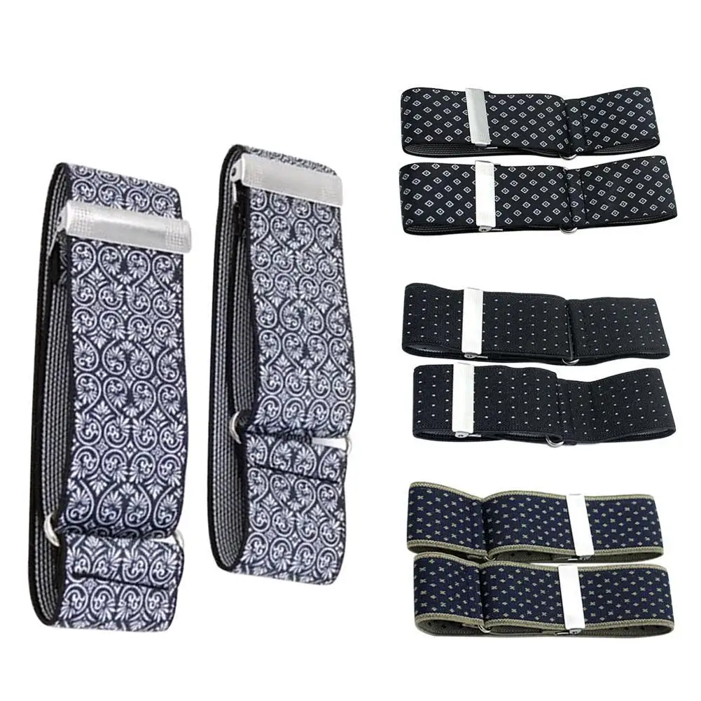 1 Pair Elegant Shirt Anti-slip Elastic Armband Sleeve Garter Bartender Cuff Holder Arm Warmers 3.5cm Groom Elastic Garter Gift