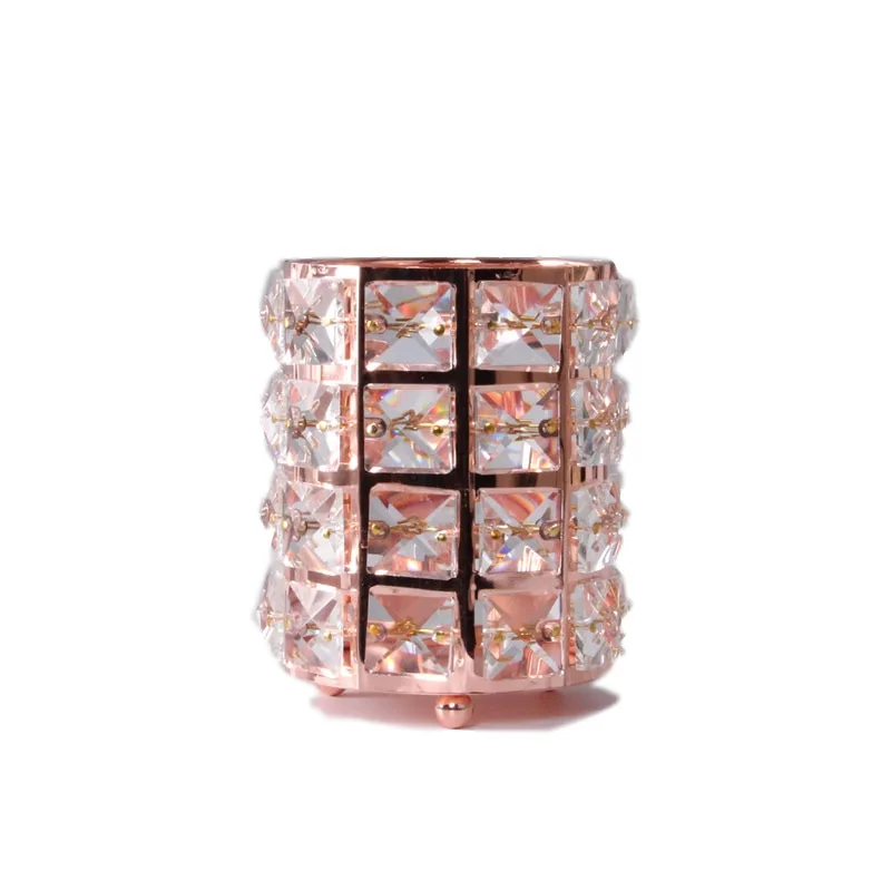 Rose Gold Enipate, Европейский держатель для кистей для макияжа, держатель для ручек, хрустальное ведро, карандаш для бровей, расческа, коробка для хранения косметики, органайзер для кистей - Цвет: Rose Gold