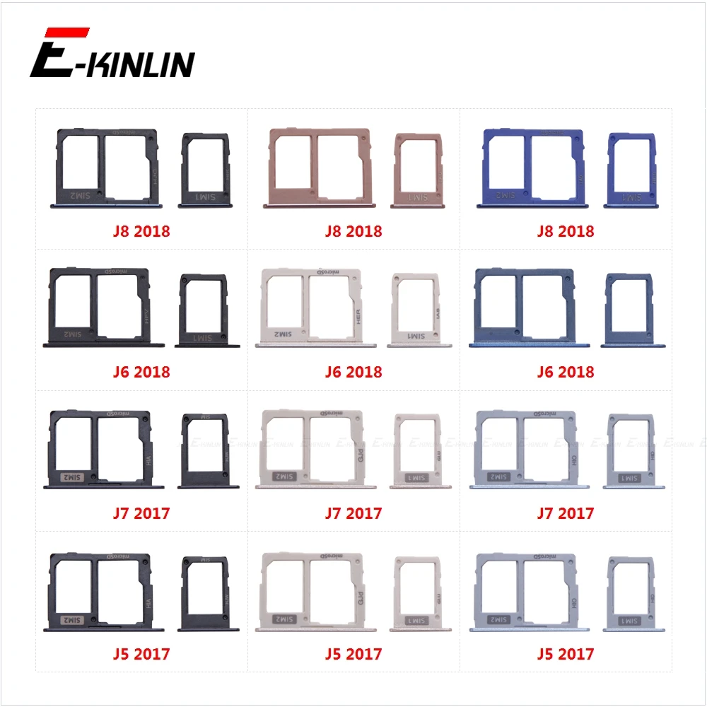 

Sim Card Tray Socket Slot Reader Adapter For Samsung Galaxy J8 J6 J7 J5 2018 2017 Micro SD Card Holder Connector Container