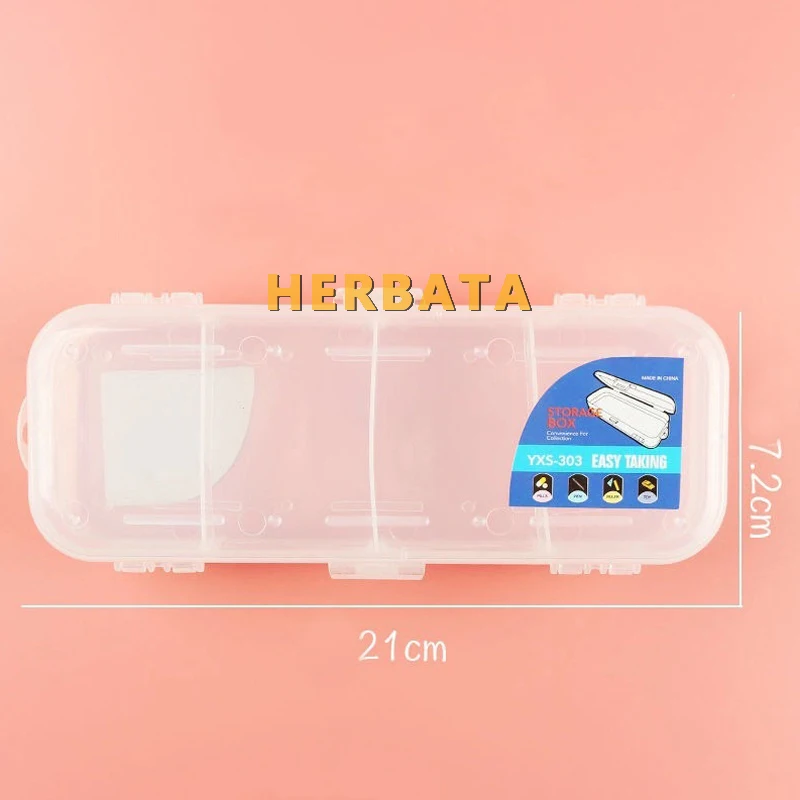 Простой Прозрачный чехол для карандашей пластиковый двойной футляр с дверью