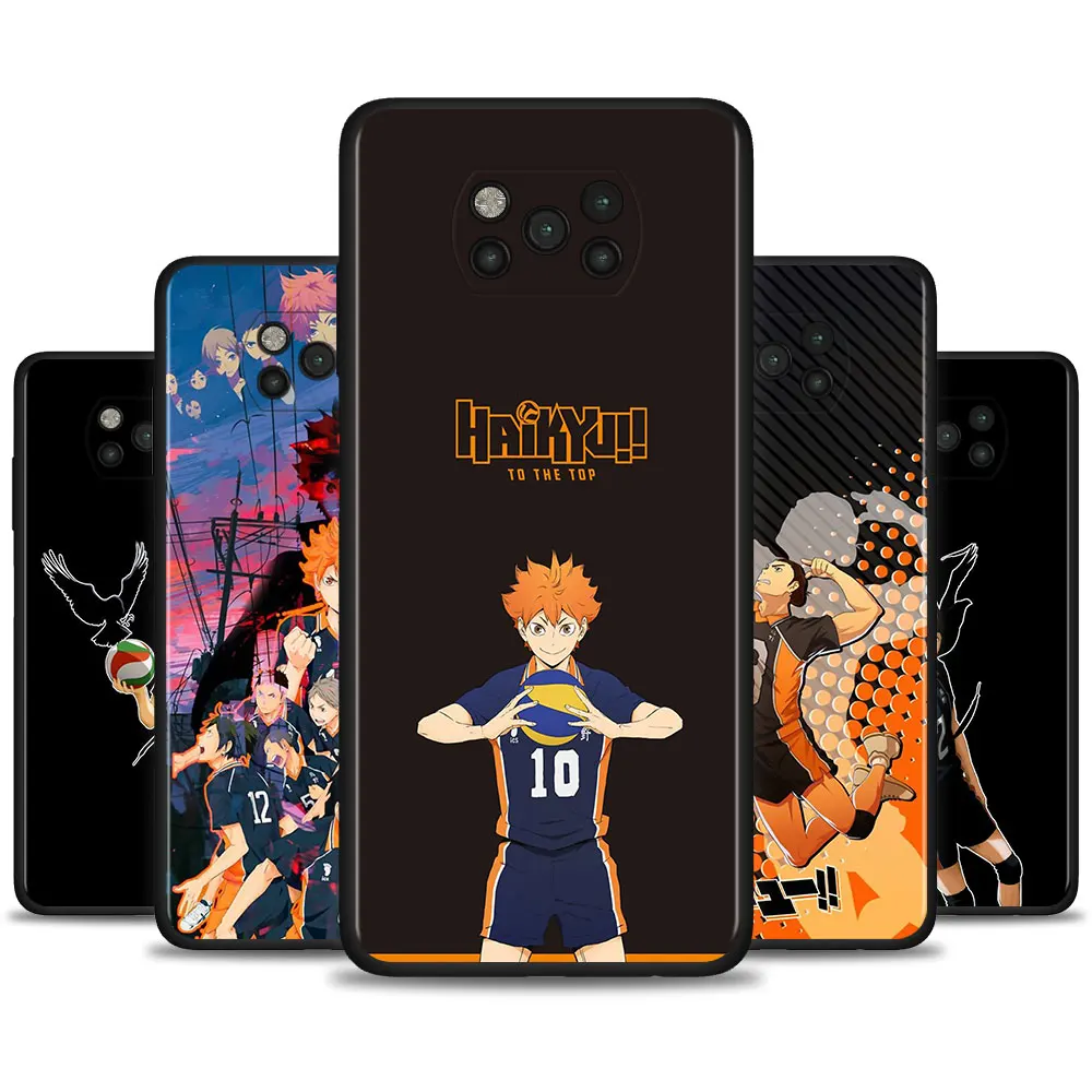 

Haikyuu Case For Xiaomi Mi Poco X3 NFC X3 M3 Pro F3 GT Pocophone F1 Black TPU Soft Silicone Cover Cellphones Couqe Capa