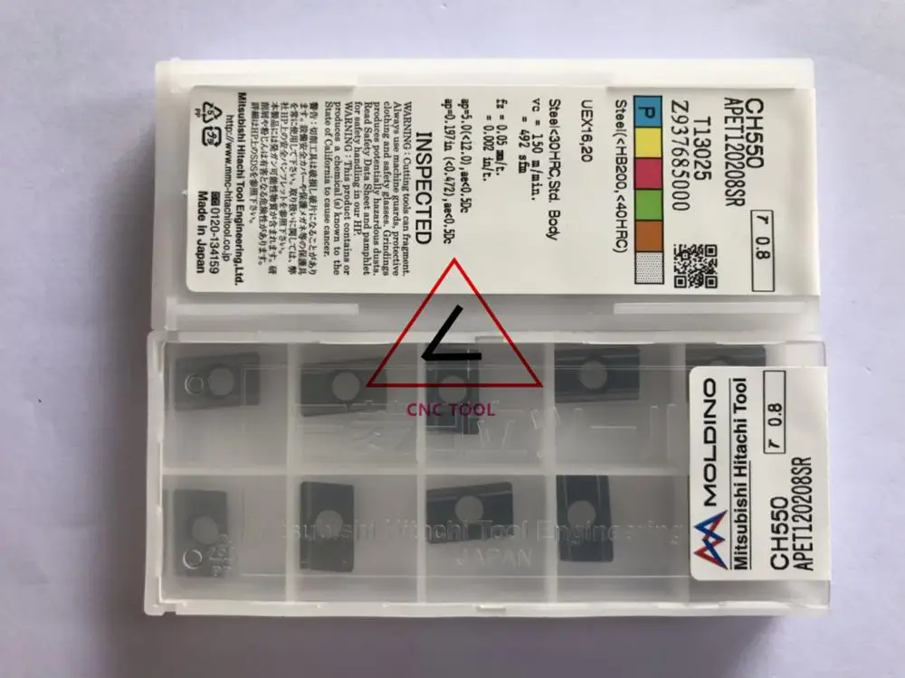 

Высокопроизводительные Индексируемые вставки с ЧПУ для Hitachi APET120208SR CH550, 10 шт.