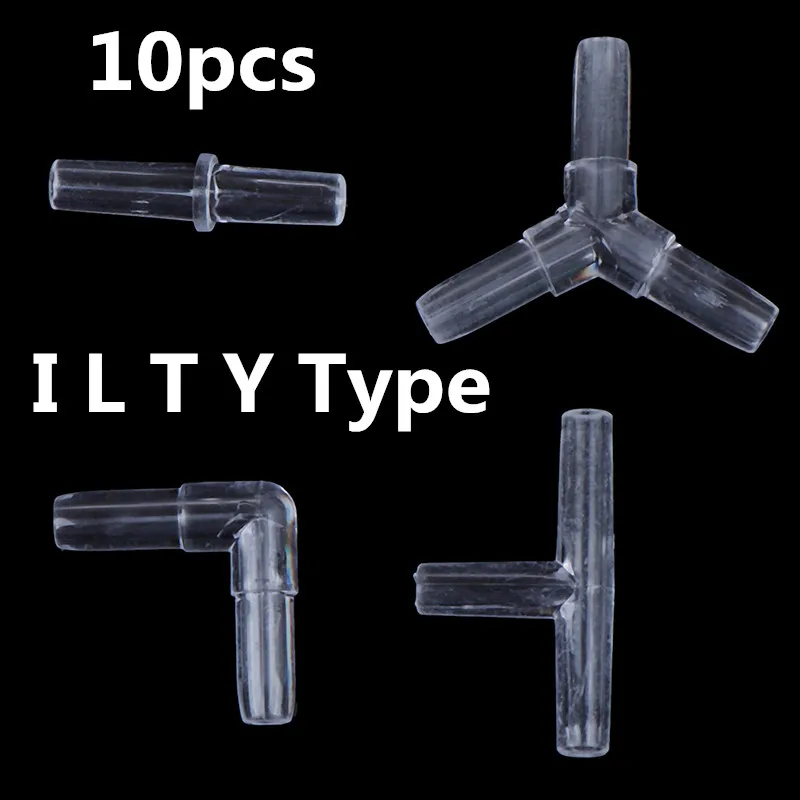 

10 шт. I L T Y Тип шланг равный тройник прозрачный акриловый шланг водопровод разъемы аквариумная трубка